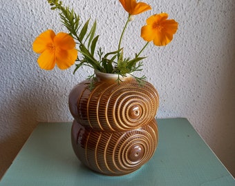 Jarrón de cerámica vintage de FP Zajecar hecho en la antigua Yugoslavia, jarrón vintage, decoración moderna de mediados de siglo, estilo brutalista, estilo BOHO