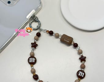 Chocolate Dessert Handmade Beaded Phone Charm/Bag Accessory