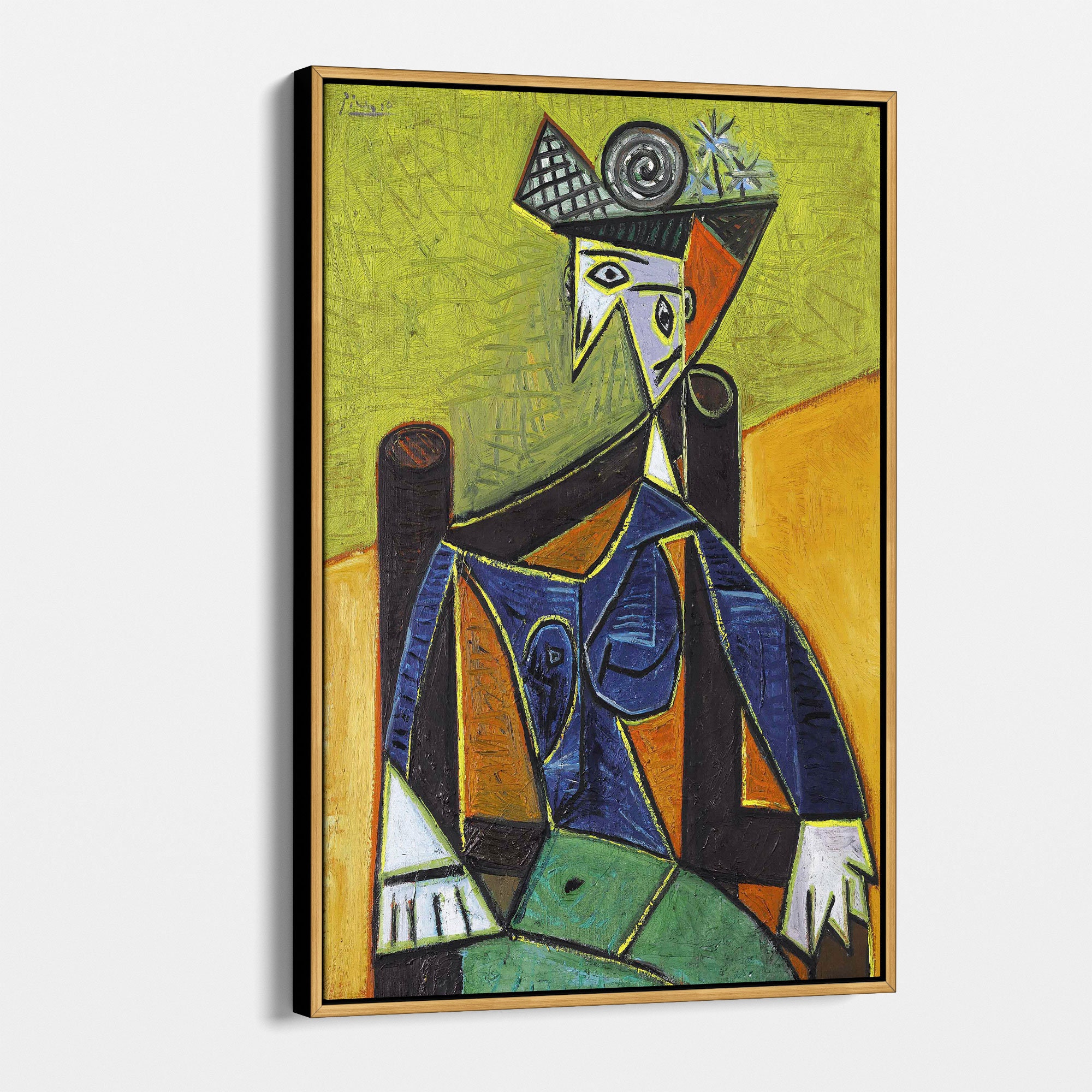 Vibrant Cubist Picasso Abstract Canvas - Extra Large Wall Art