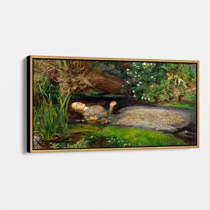 John Everett Millais - Ophelia - Extra Large Canvas Wall Art Print, Classic Masterpiece for Living Room, Bedroom, Office Decor