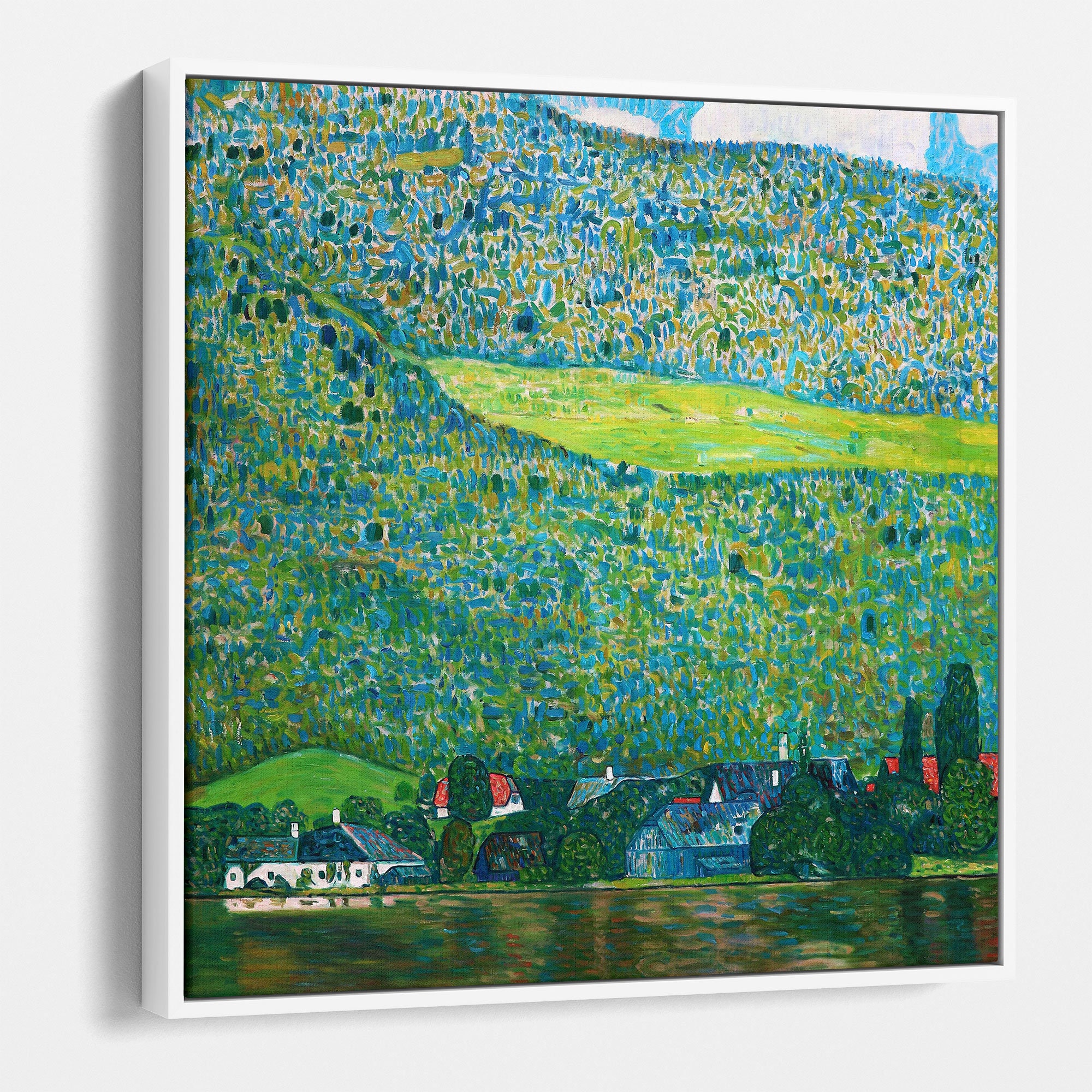 Gustav Klimt Framed Canvas Art Print, Litzlberg Am Attersee Wall