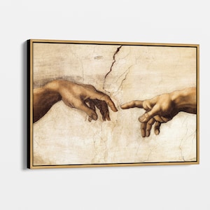 The Creation of Adam by Michelangelo Canvas Art Wall Art for Home & Office Wall Decor, Renaissance Wall Art Perfect Gift Idea Art Lover