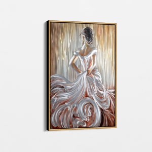 Elegant Woman in Flowing Dress Canvas Art - Modern Home Decor - Fashion-Inspired Wall Art for Living Room, Bedroom, Office - Stylish Canvas