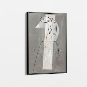 Femme Debout von Pablo Picasso - Extragroße Wandkunst, Moderne gerahmte Kunstdruck für Wohnzimmer, Picasso Leinwand Wand Kunst Dekor