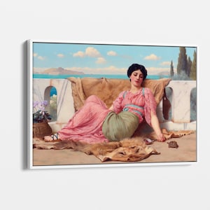 The Quiet Pet by John William Godward - Extra Large Canvas Wall Art, Classic Masterpiece Reproduction, Living Room, Bedroom, Office Decor