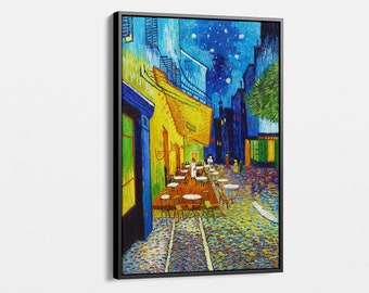Cafe Terrace at Night by Van Gogh Wall Art - Famous Painter Painting Gift, Colorful Home Wall Art, Office & Home Gift Idea, Van Gogh Canvas