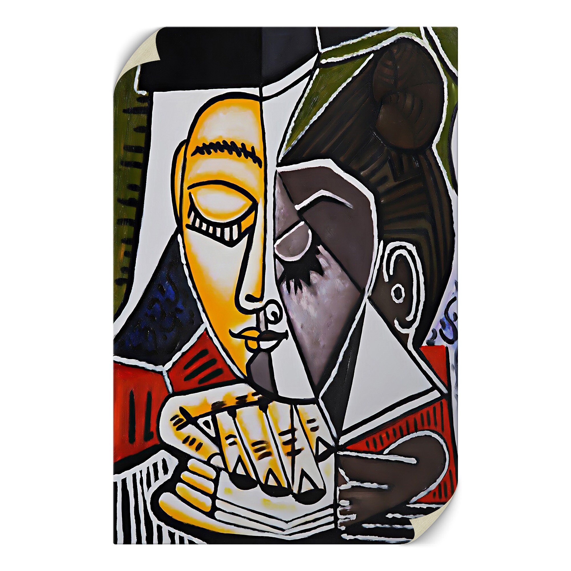Head of a Woman Reading by Picasso Canvas Art - Fine Art Print