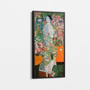 The Dancer 1918 by Gustav Klimt Vibrant Stretched Canvas – Stunning Art Reproduction – Perfect for Modern Home & Office Decor Gift
