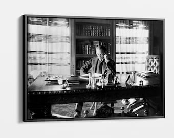 Ataturk Canvas Art - Ataturk Poster Painting - Modern Turkish Leader Painting, Framed Home & Office Decor Idea, Gift for History Buffs