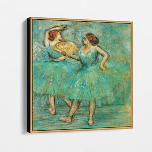 Two Dancers by Edgar Degas Reproduction Wall Art Canvas Print, Edgar Degas Huge Wall Art, Two Dancers Extra Large Wall Art, Degas Art Fine