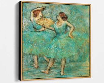 Two Dancers by Edgar Degas Reproduction Wall Art Canvas Print, Edgar Degas Huge Wall Art, Two Dancers Extra Large Wall Art, Degas Art Fine