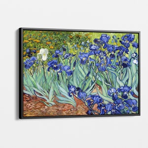 Irises Flower by Vincent Van Gogh Canvas Art, Impressionist Wall Art, Famous Painting Reproduction, Classic Home Decor, Van Gogh Gift