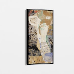 Friends Water Serpents by Gustav Klimt - Extra Large Wall Art, Modern Framed Art Print for Living Room, Gustav Klimt Wall Art Print