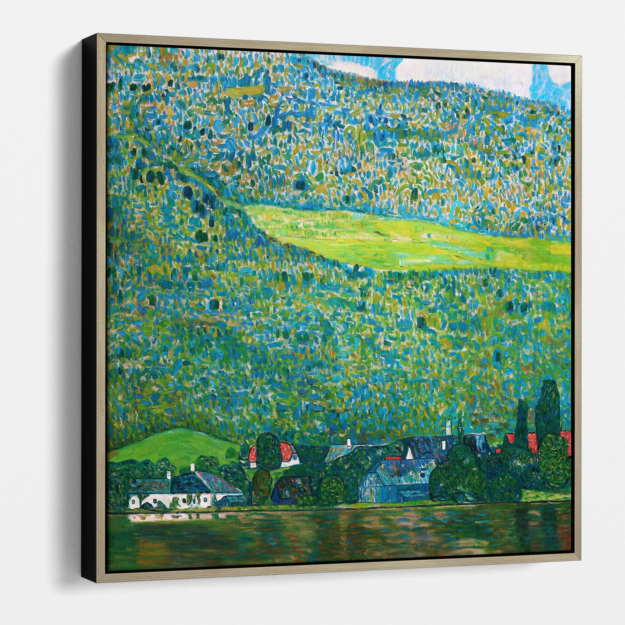 Gustav Klimt Framed Canvas Art Print, Litzlberg Am Attersee Wall
