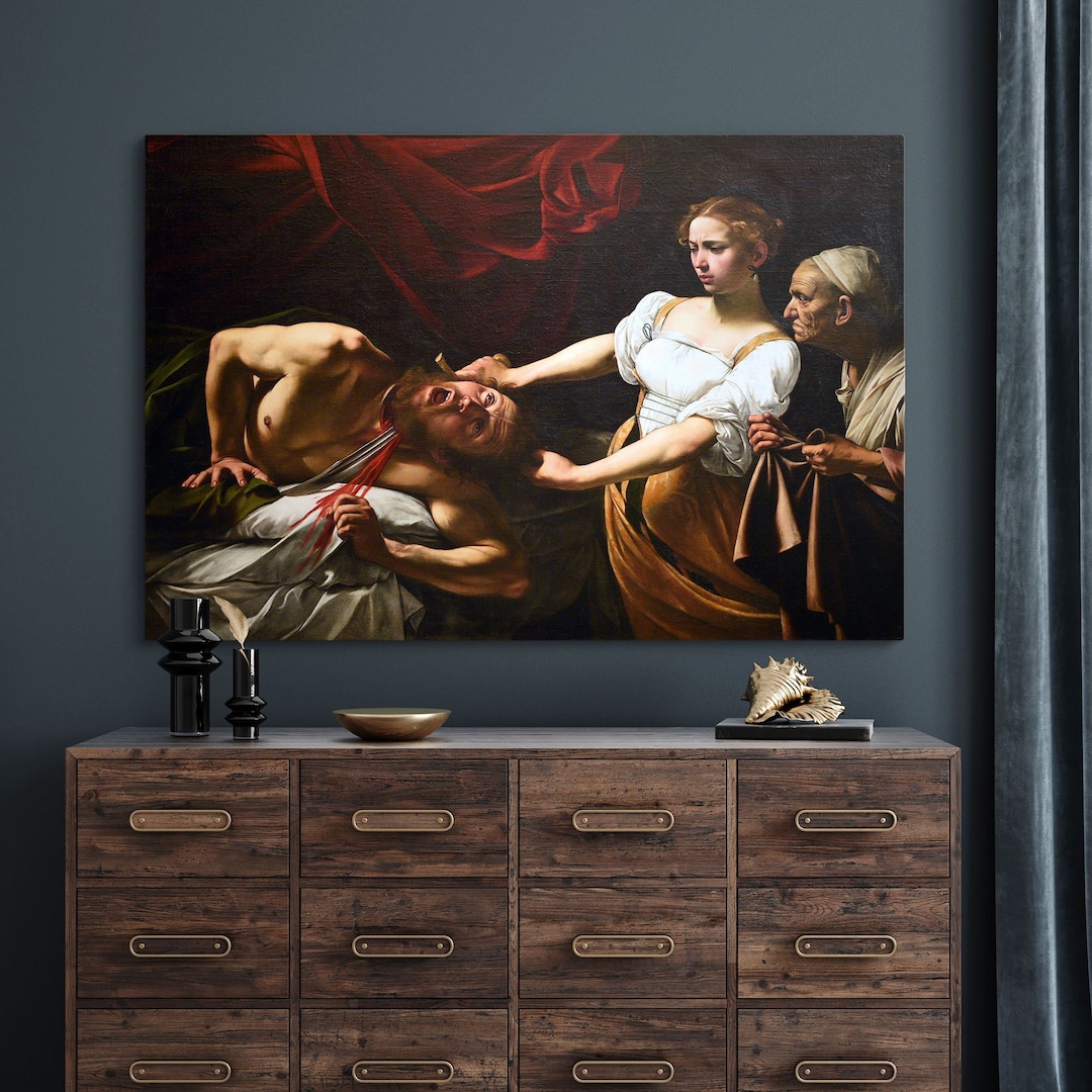 Judith Beheading Holofernes by Caravaggio Canvas Art Print, Renaissance ...