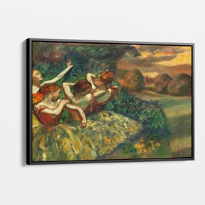 Four Dancers by Edgar Degas, Canvas Wall Art, Impressionist Ballet Painting, Vintage Dance Art Reproduction, Home Wall Decor, Huge Wall Art