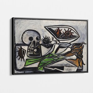 Pablo Picasso Still Life Crane and Sea Urchins 1947 Canvas Home Wall Decor, Housewarming Gift Idea, Art Lover Present
