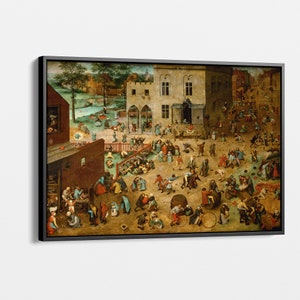 Pieter Brueghel the Elder Children&#39;s Games Fine Art Print, Renaissance Art Reproduction, Historical Artwork, Classic Wall Art Decor