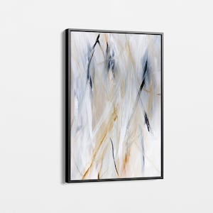 Modern Neutral Abstract Art Print - Minimalist Canvas Wall Art with Soft Earthy Tones, Elegant Contemporary Decor, Framed Art Print