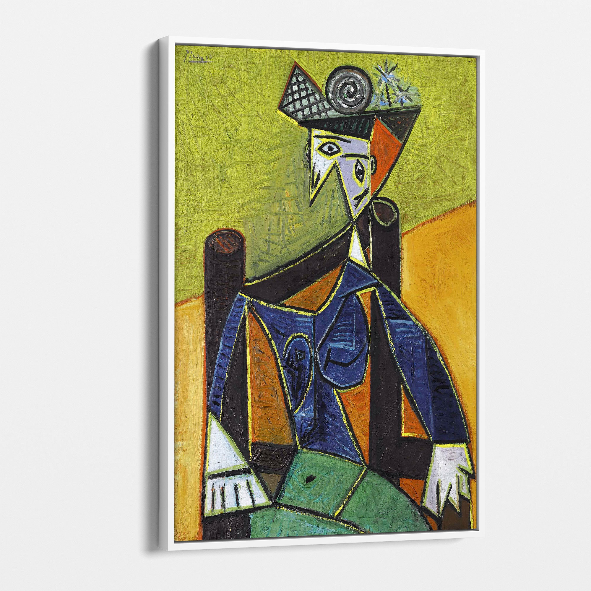 Vibrant Cubist Picasso Abstract Canvas - Extra Large Wall Art