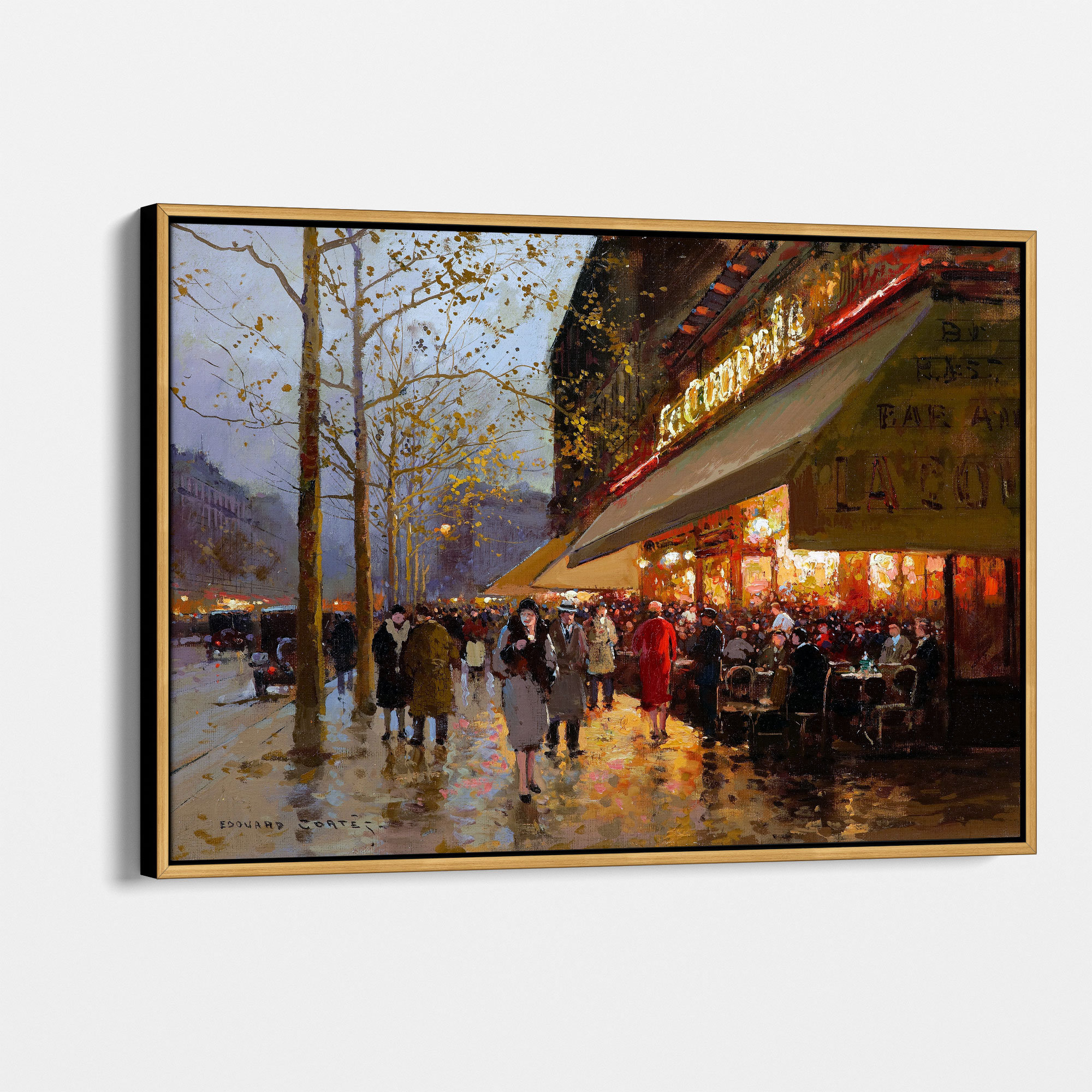Edouard-Leon Cortes、希少画集より、新品額装付 藤田嗣治、猫と少女、希少画集より、新品額装付 85 （藤田嗣治