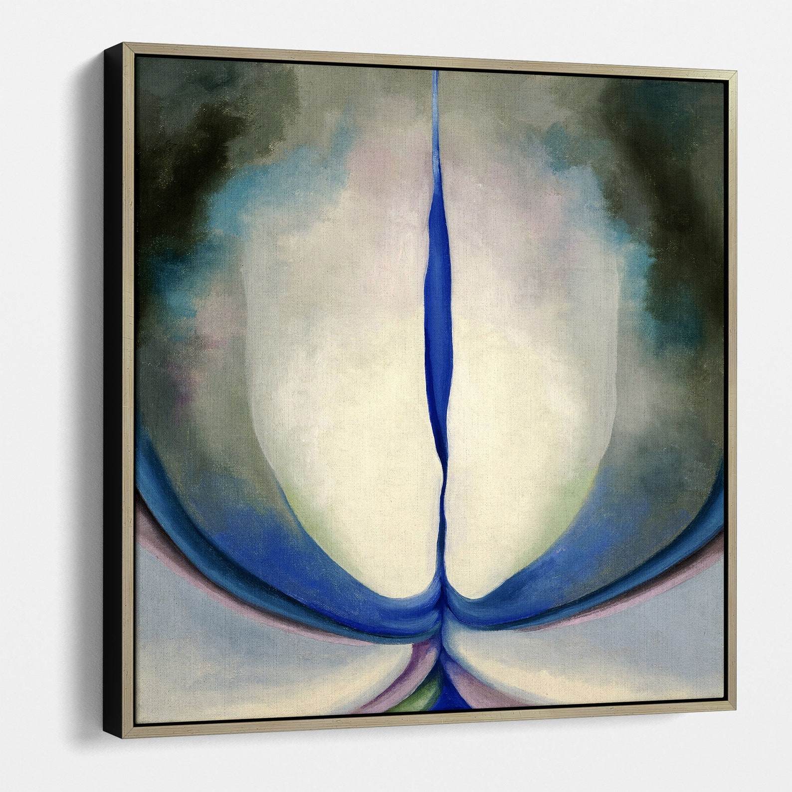 Georgia O'keeffe Blue Line Canvas Wall Art, Abstract Modern Painting ...