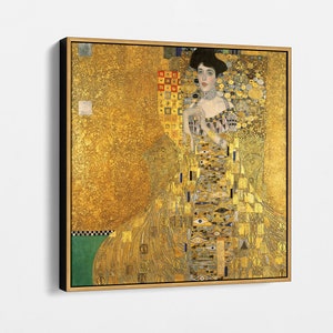Gustav Klimt Adele Bloch-Bauer I Art Print on Canvas, Art Nouveau Wall Art, Famous Painting Reproduction, Classic Home Decor, Klimt Gift