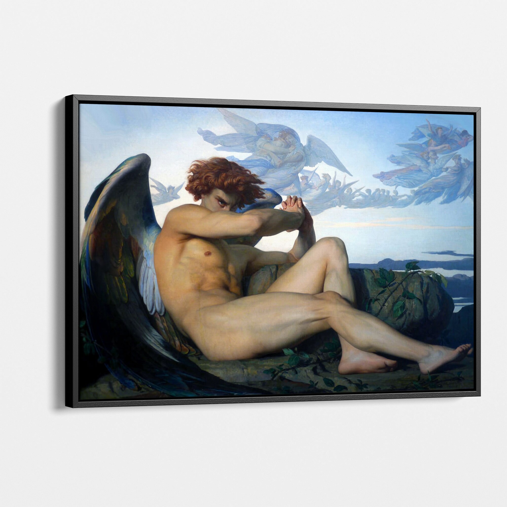 The Fallen Angel by Alexandre Cabanel Canvas Wall Art Print Decor, Huge Canvas Home Decor, Alexandre Cabanel Canvas, The Fallen Angel Print