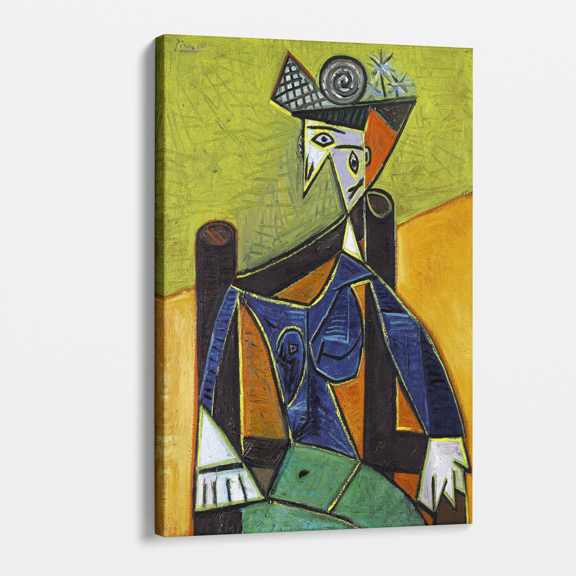 Vibrant Cubist Picasso Abstract Canvas - Extra Large Wall Art