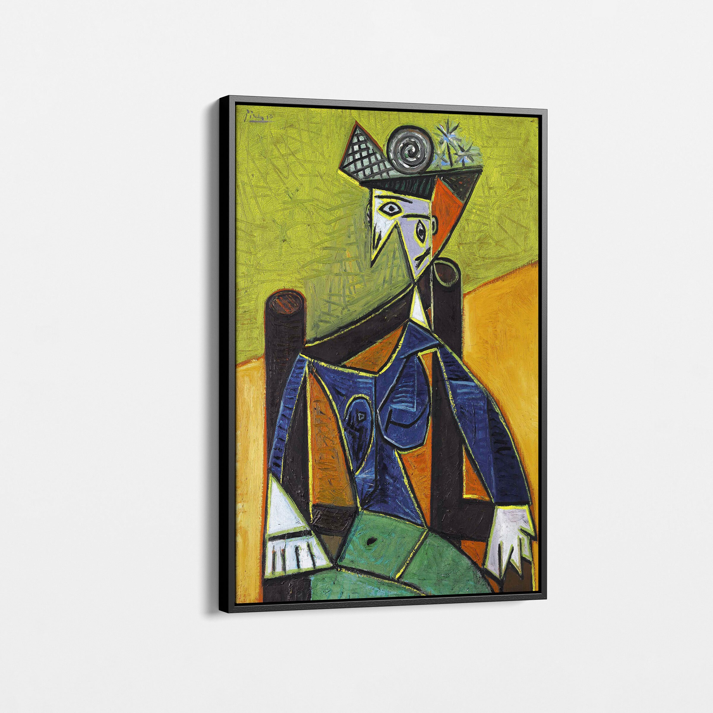 Vibrant Cubist Picasso Abstract Canvas - Extra Large Wall Art