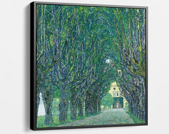 Gustav Klimt Avenue to Schloss Kammer Canvas Print Home Wall Art, Famous Paintings Gift, Housewarming Gift, Art Lovers Gift Idea