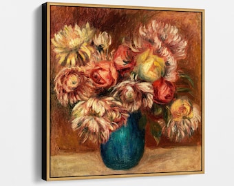 Still Life Flower in vase by Pierre-Auguste Renoir Hand