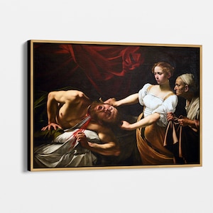 Judith Beheading Holofernes by Caravaggio Canvas Art Print, Renaissance Masterpiece, Dramatic Wall Decor, Caravaggio Fine Art Reproduction