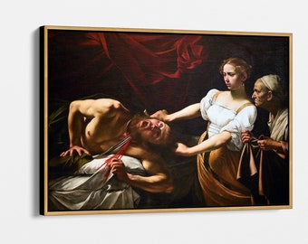 Judith Beheading Holofernes by Caravaggio Canvas Art Print, Renaissance Masterpiece, Dramatic Wall Decor, Caravaggio Fine Art Reproduction