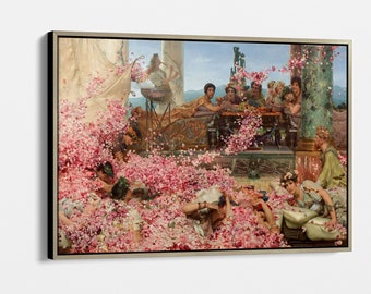 The Roses of Heliogabalus by Alma Tadema - Classic Masterpiece Canvas, Extra Large Canvas Wall Art for Living Room, Bedroom, Office Decor