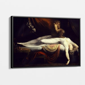 Henry Fuseli, The Nightmare Canvas Wall Art Print - Gothic Masterpiece for Living Room, Bedroom, Office Wall Decor, Framed Wall Art Print