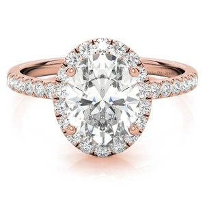 1.80 Karat Halo Ovalschliff Verlobungsringe Ovalschliff Diamant Halo Ring Ovalschliff Moissanite Ring Einzigartiger Ovalschliff Verlobungsring