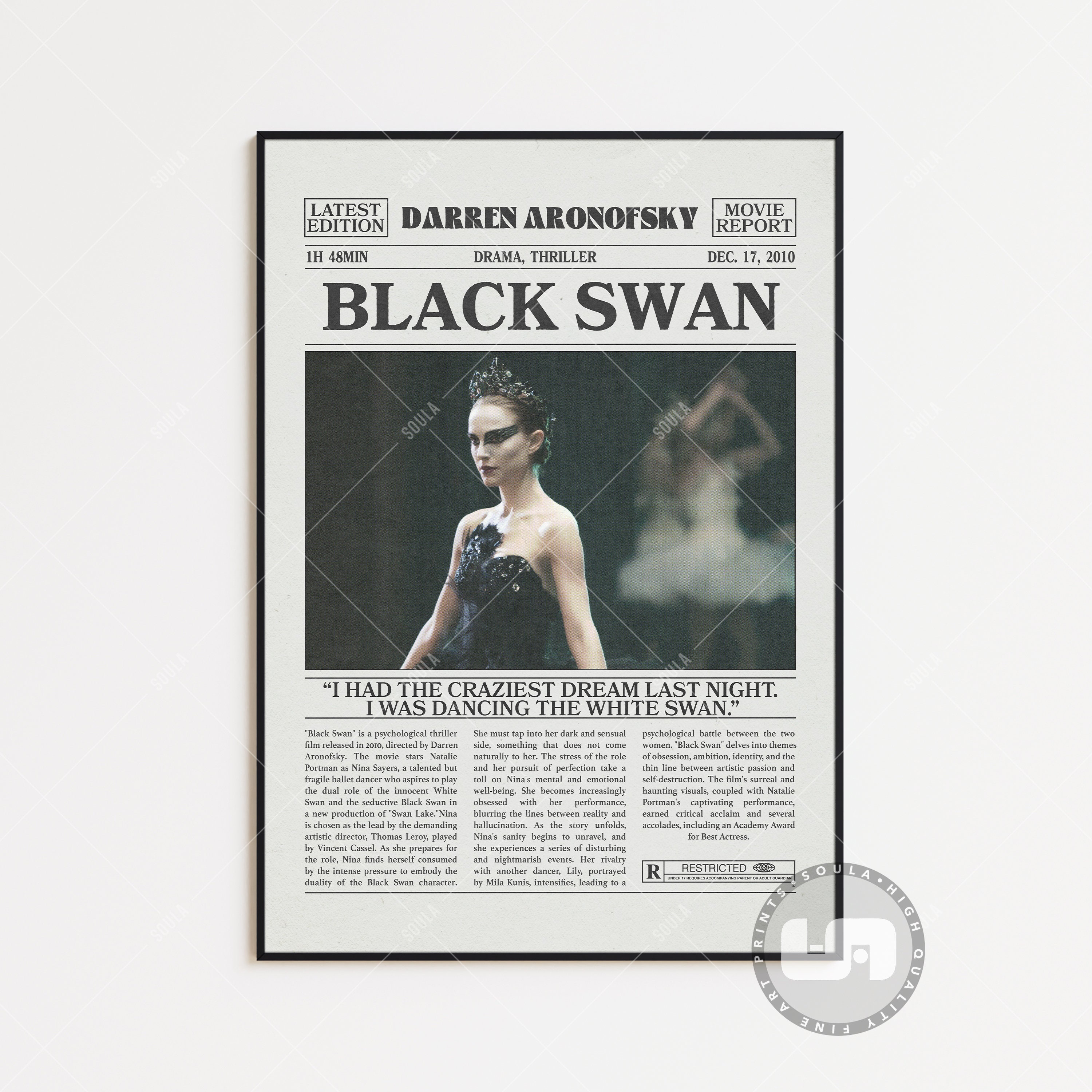 Black Swan Minimalist Poster