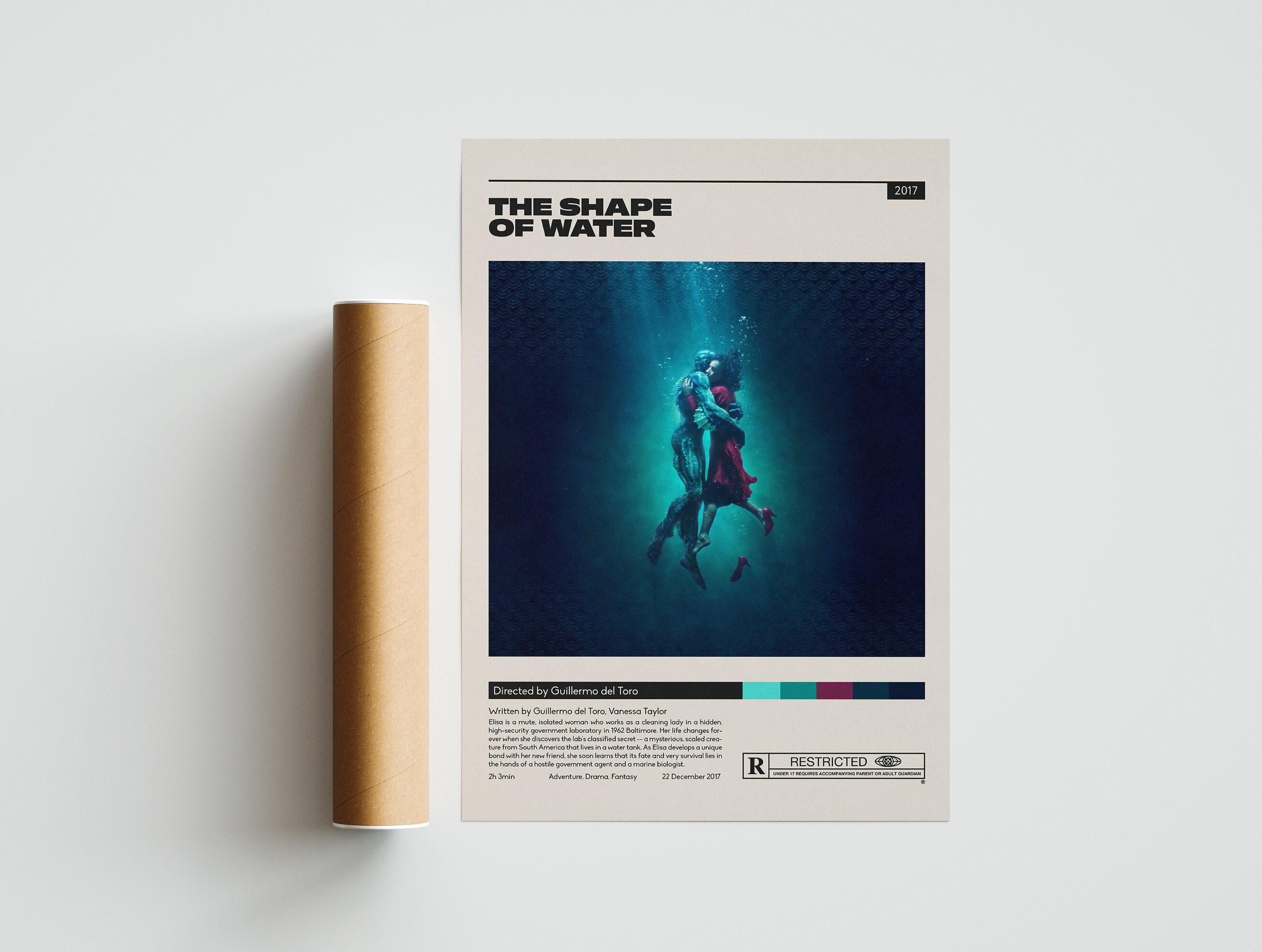 Discover The Shape of Water | Guillermo del Toro | Minimalist Movie Poster