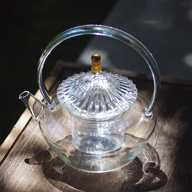 Hand Blown Elegant Glass Teapot Glass Teapot With Filter Etsy