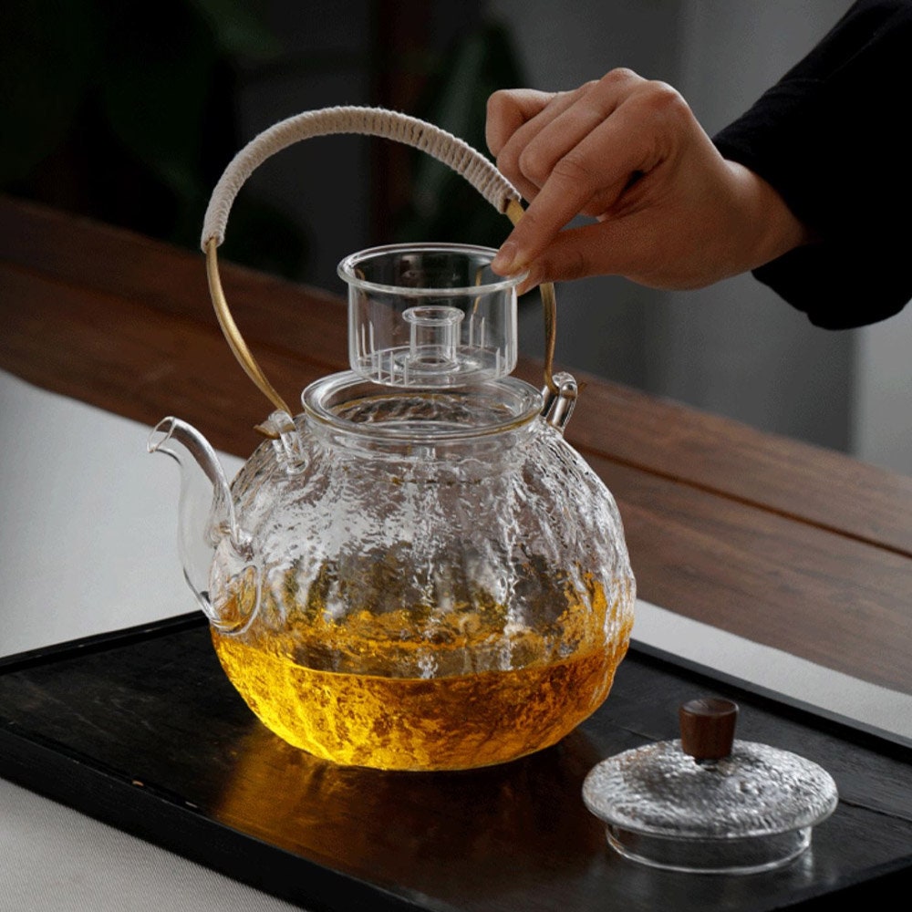 Glass Teapot Electric Pot Boiling Tea Kettle Ware High Temperature Tea Set  Burning Kettle Flower Tea Tea Set Halloween Gift 