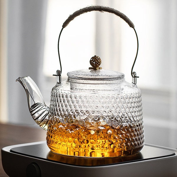 Glass Teapot | Electric Pot Boiling Tea Kettle Ware | High Temperature Tea Set |Tea Kettle|Burning Kettle|Flower Tea Tea Set|Christmas gifts