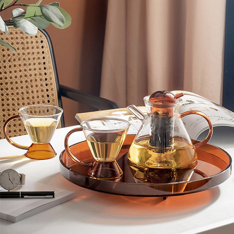 Creative Teapot Set Vintage Glass Tea Set Heat Resistant Etsy
