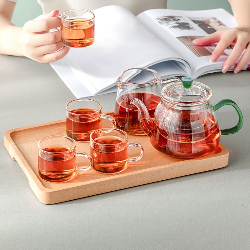Afternoon Tea Tea Set Fruit Teapot single Pot Warm Tea Heating Baseglass  Teapotpyrex Glass Teapot Settea Setwedding Gifthousing Gift 