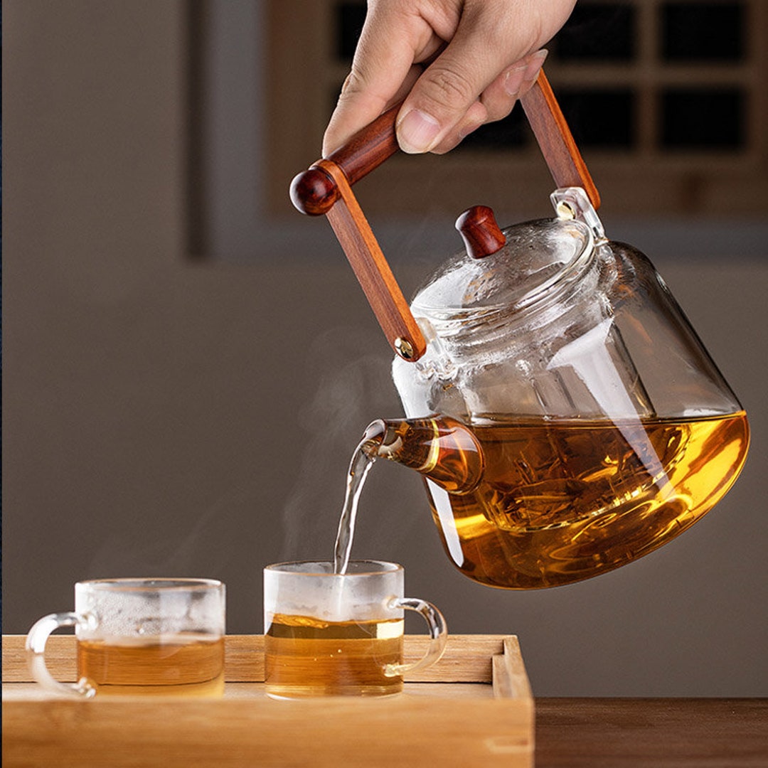 Household Heat Resistant Glass Teapot Large Capacity Glass Teapot Thickened Glass Teapot Teacup