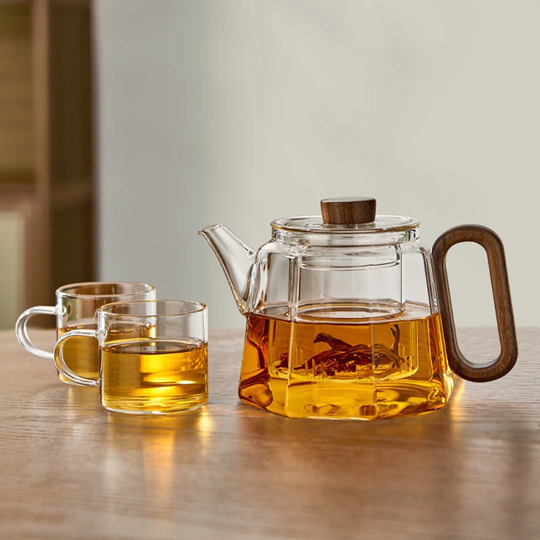 Heat Resistant Glass Teapot Hand Blown Glass Teapot stove Safe Teapot