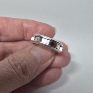 Silver Half Channel Ring Blanks for Gem Setting, Memorial Keepsake Jewelry Making