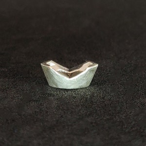 8x4mm Silver Marquise Rubover Setting. Cast Recycled Silver Open-Sided Bezel. Jewelry Making Supplies.