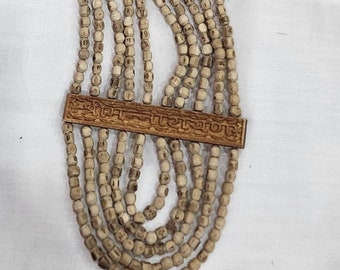 4 row shrimannarayan  tulsi mala  , pure tulsi mala sriman narayan written , pendent in wooden and all mala in tulsi from vrindavan ,