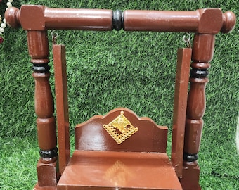 jhula/hindola /swing for laddu gopal , vrindavan jhula for radha krishna , bal gopal , laddu gopal , wooden made jhula for deity